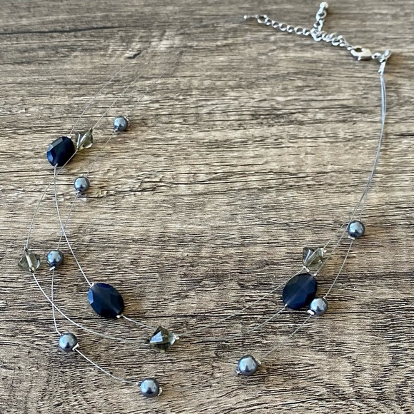 Lia Sophia Triple Strand Bead Necklace - Picture 2 of 2